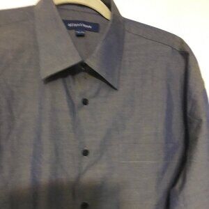 Atlantique Elegant Button Up Shirt Long Sleeve Pocket  Men's Size 16 1/2 x 33